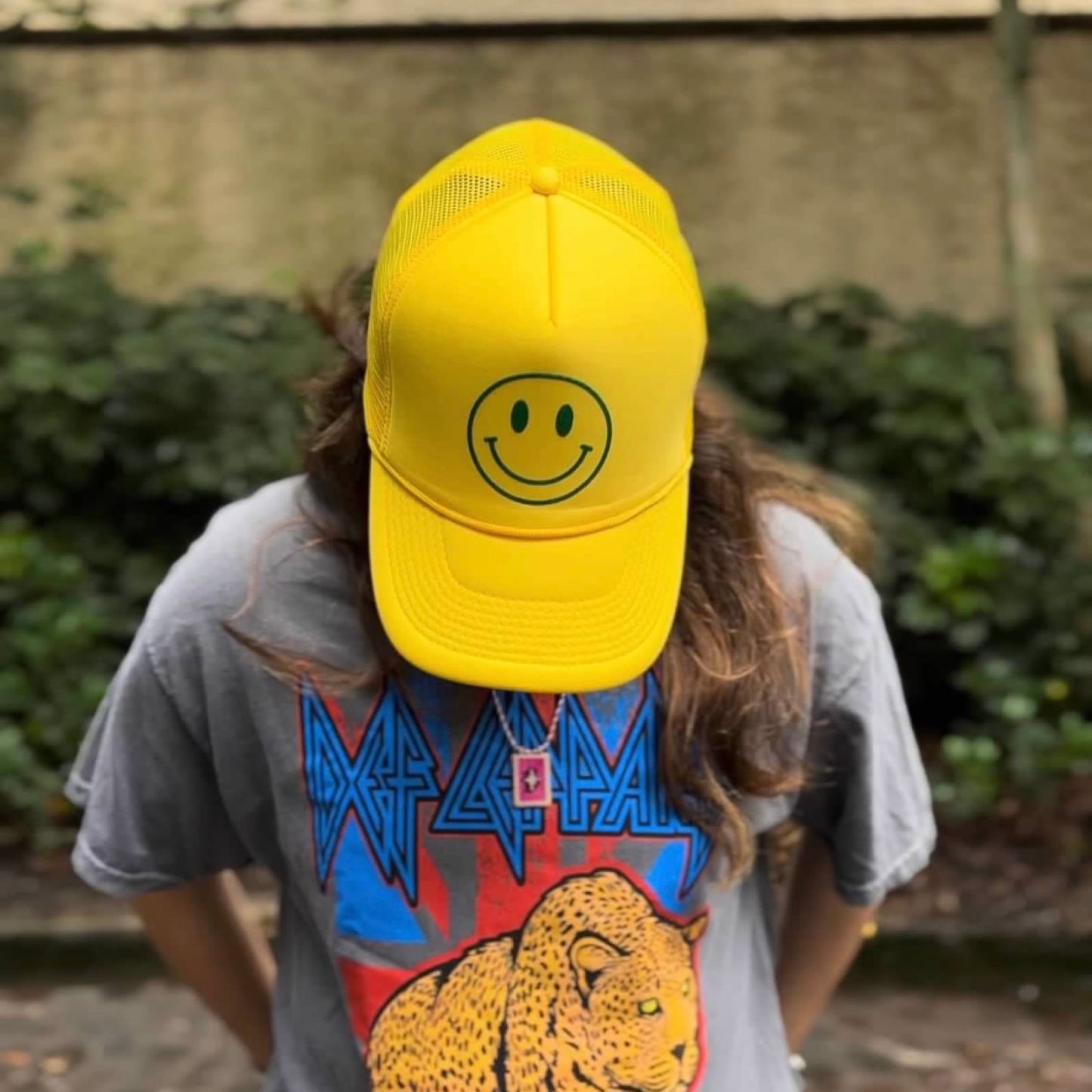 Smiley Yellow Trucker Hat