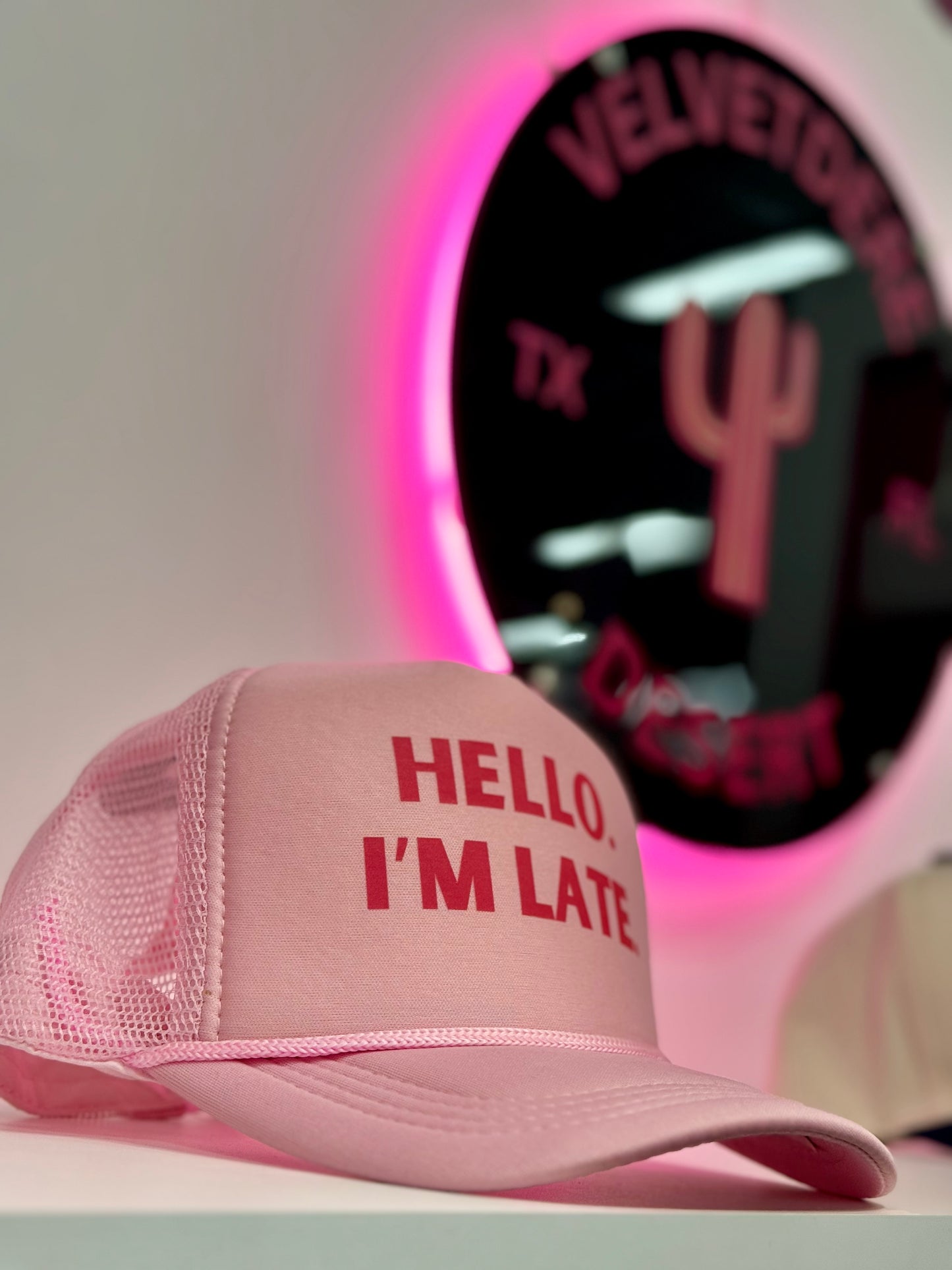 Hello I’m Late Trucker Hat