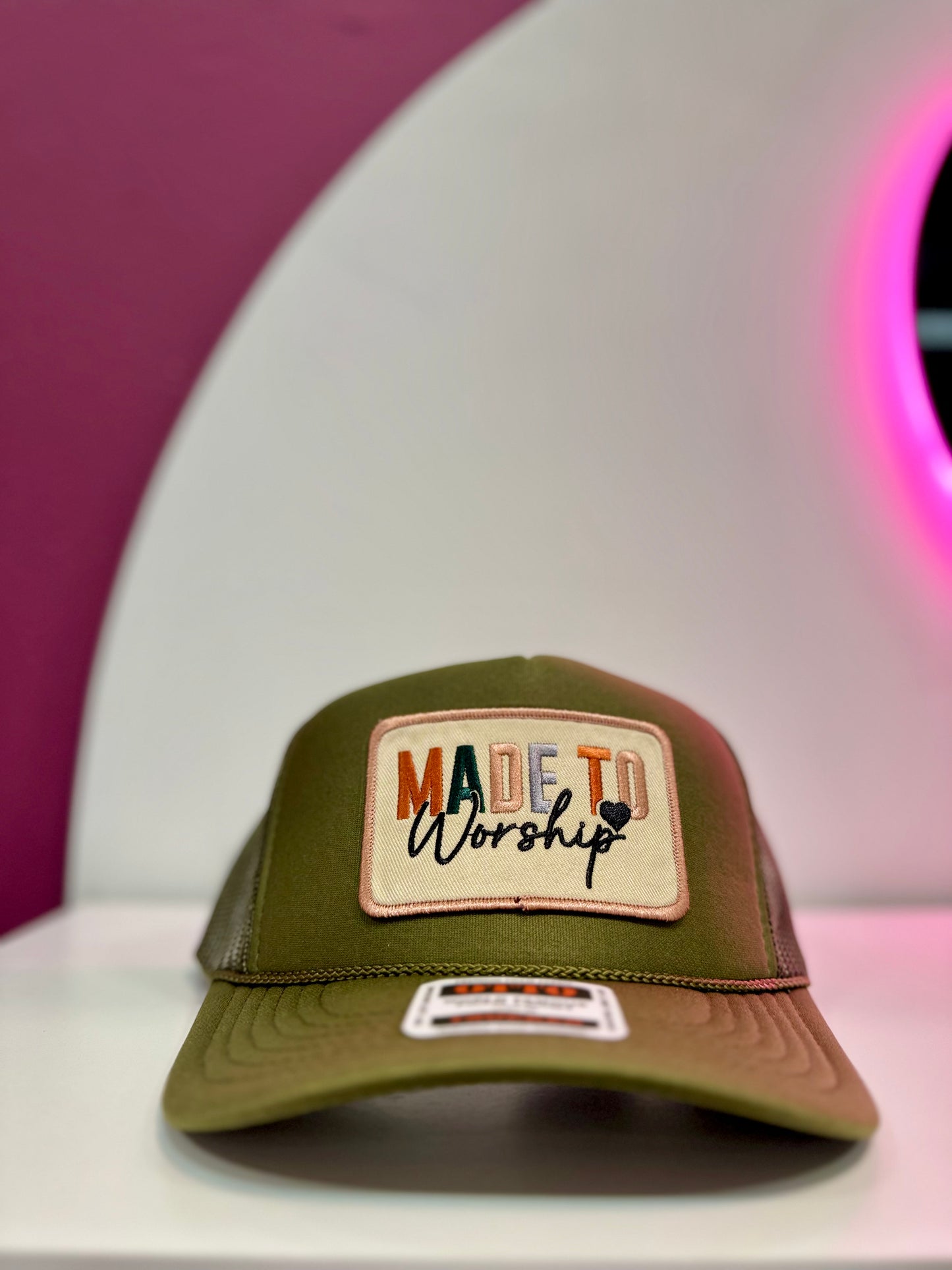 Made to Worship – Limited Edition Olive Trucker Hat
