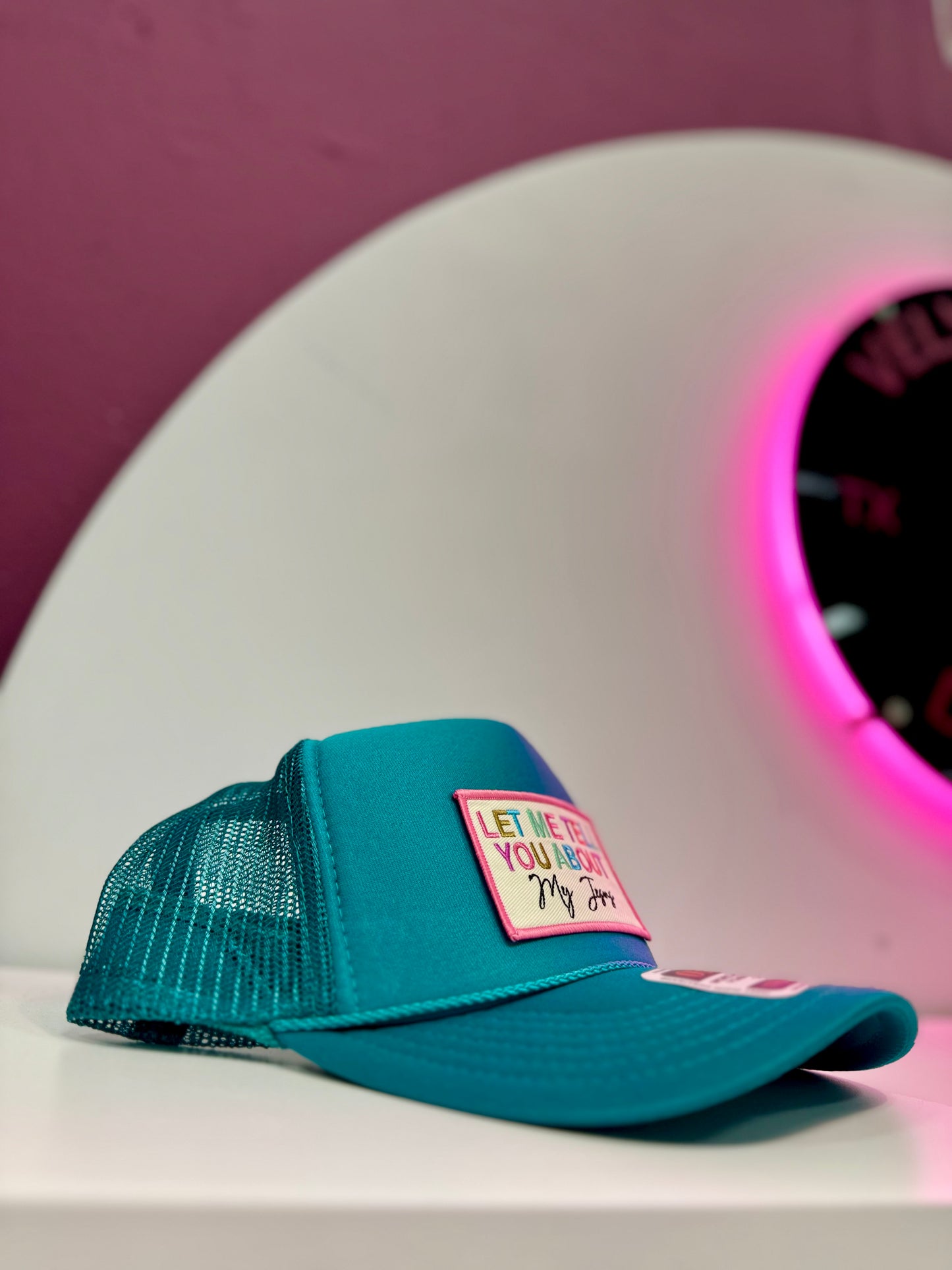 Let Me Tell You About My Jesus – One-of-One Trucker Hat
