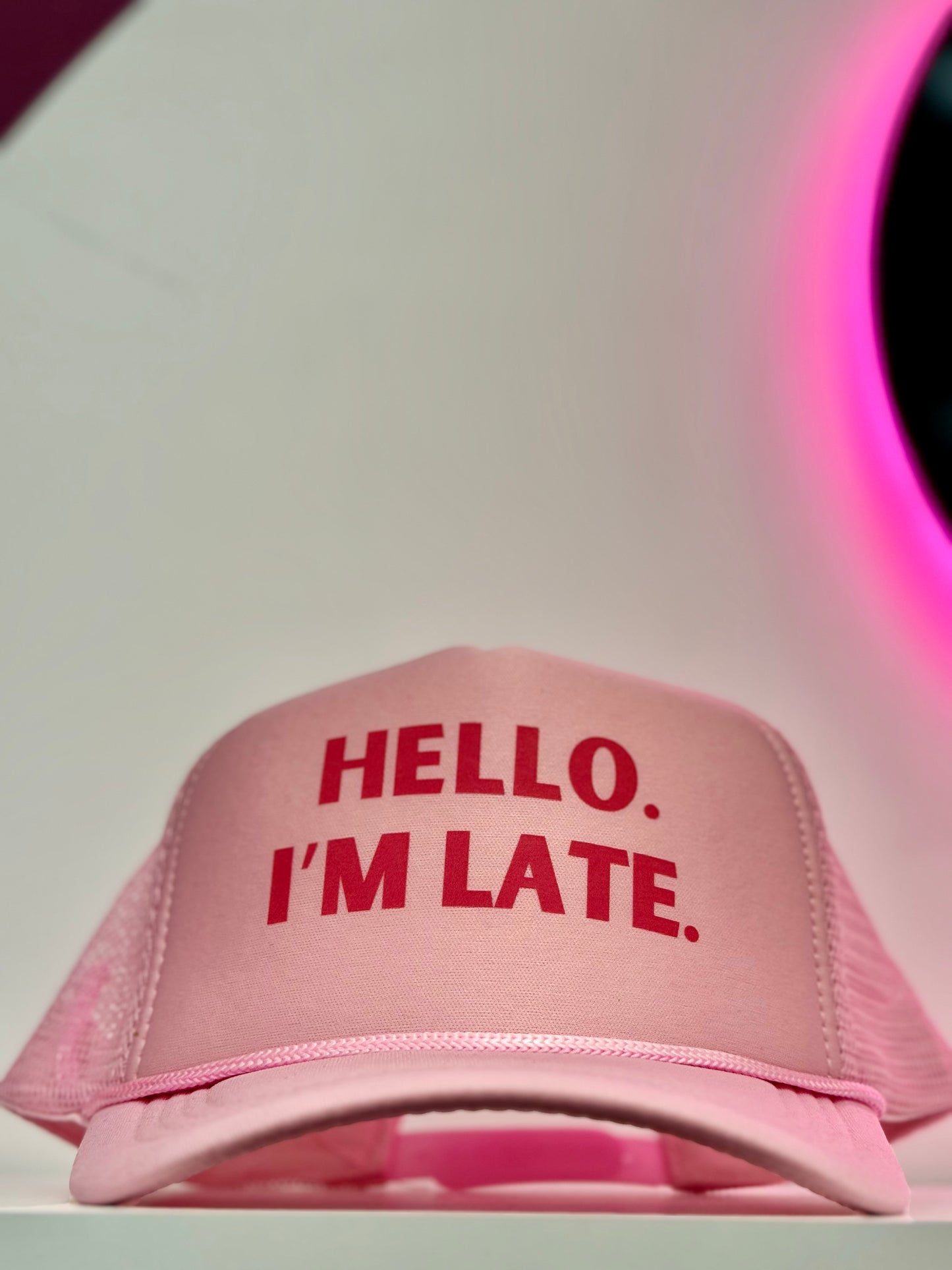 Hello I’m Late Trucker Hat