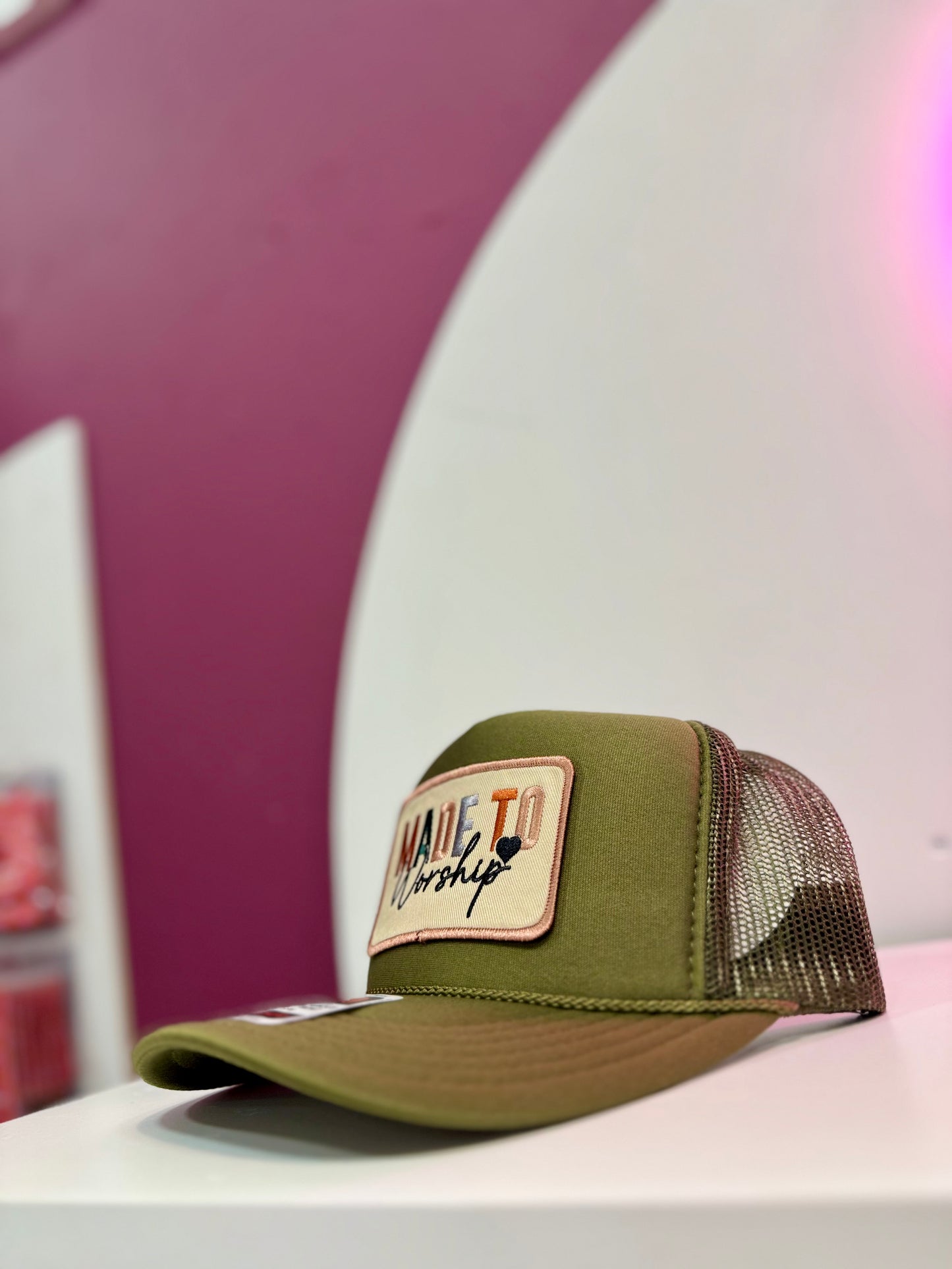Made to Worship – Limited Edition Olive Trucker Hat