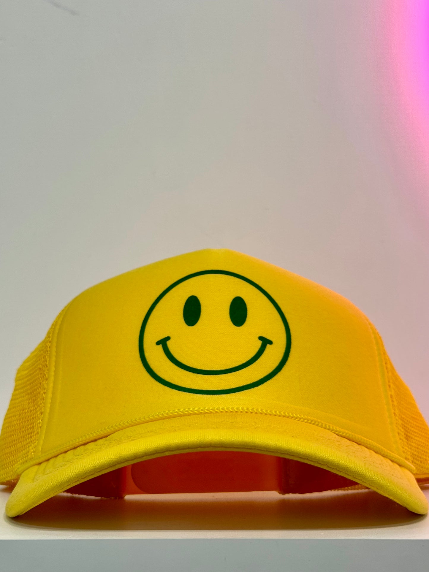 Smiley Yellow Trucker Hat