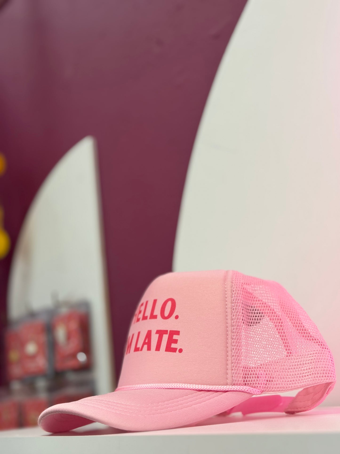 Hello I’m Late Trucker Hat