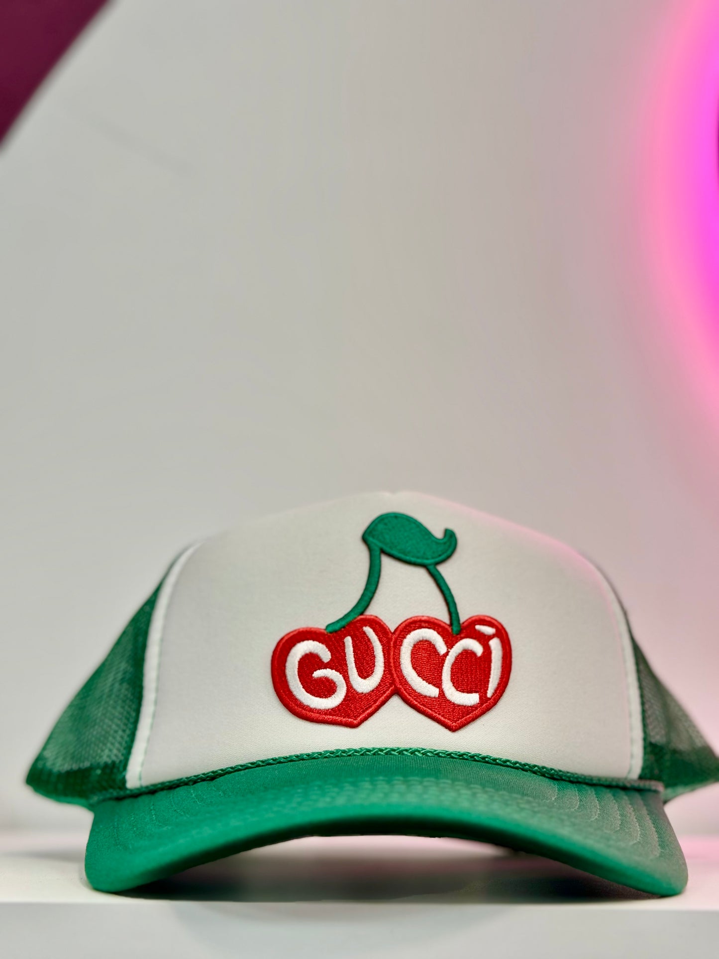 Heart Cherry Gucci Trucker Hat