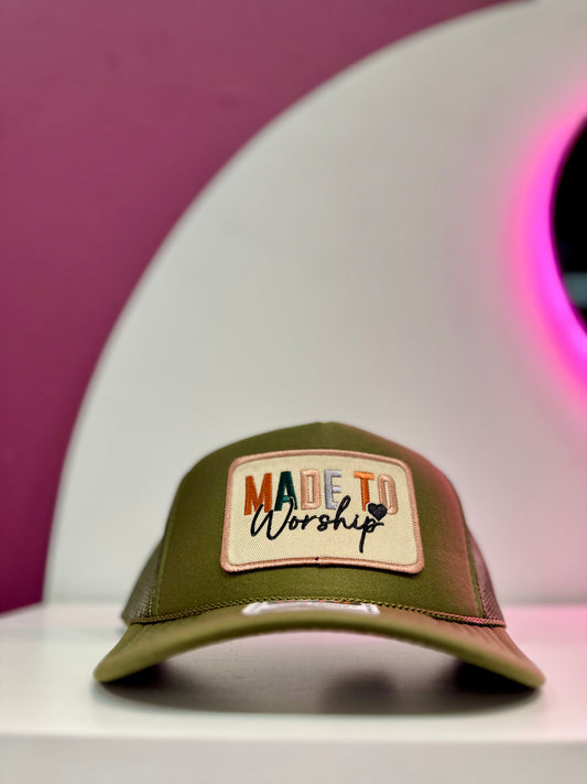 Made to Worship – Limited Edition Olive Trucker Hat