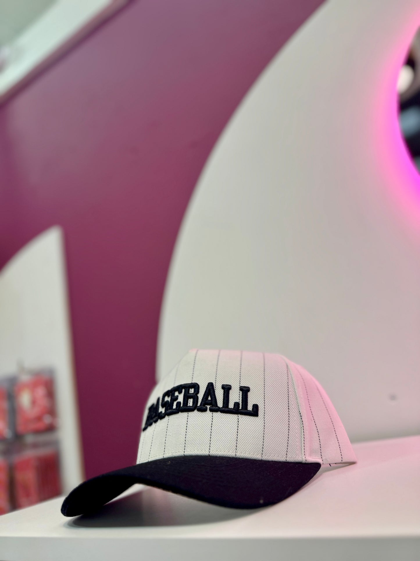 “BASEBALL” Classic Pinstripe Trucker Hat
