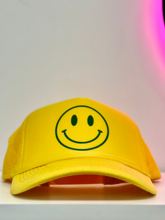Smiley Yellow Trucker Hat