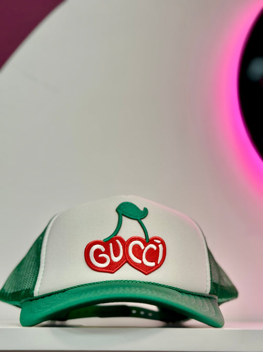 Heart Cherry Gucci Trucker Hat
