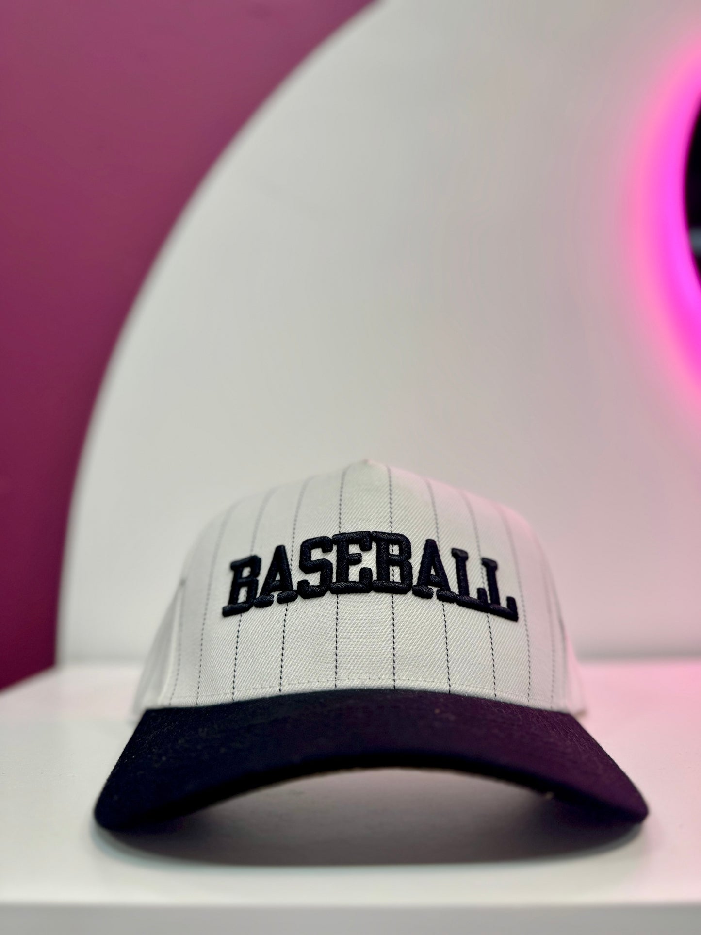 “BASEBALL” Classic Pinstripe Trucker Hat